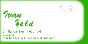 ivan held business card